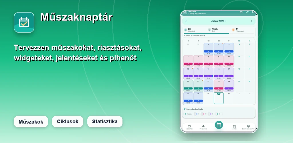Műszaknaptár preview