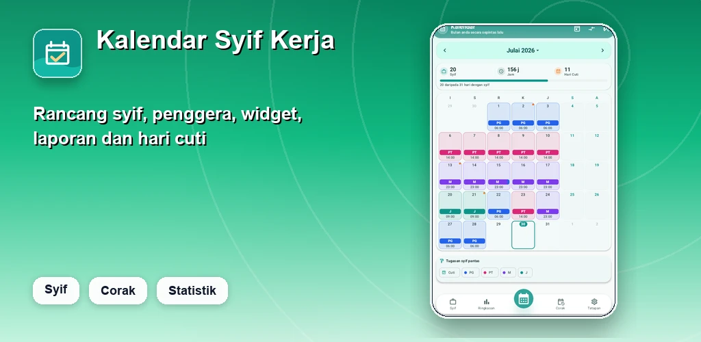 Kalendar Syif Kerja preview