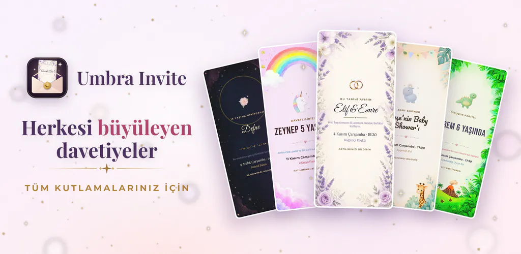 Umbra Invite – Davetiyeleri tasarlayın; misafir listenizi, RSVP yanıtlarınızı ve kapıdaki girişi çevrimdışı yönetin.