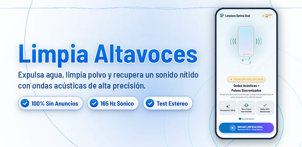 Limpia Altavoces: Agua y Polvo – Limpia altavoces, expulsa agua y polvo con ondas acústicas. 100% sin anuncios.