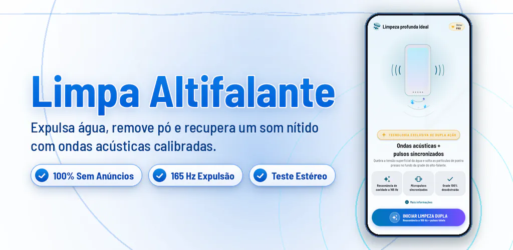 Limpa Coluna: Água e Poeira – Limpe colunas, expulse água e poeira com ondas sonoras. 100% sem anúncios.