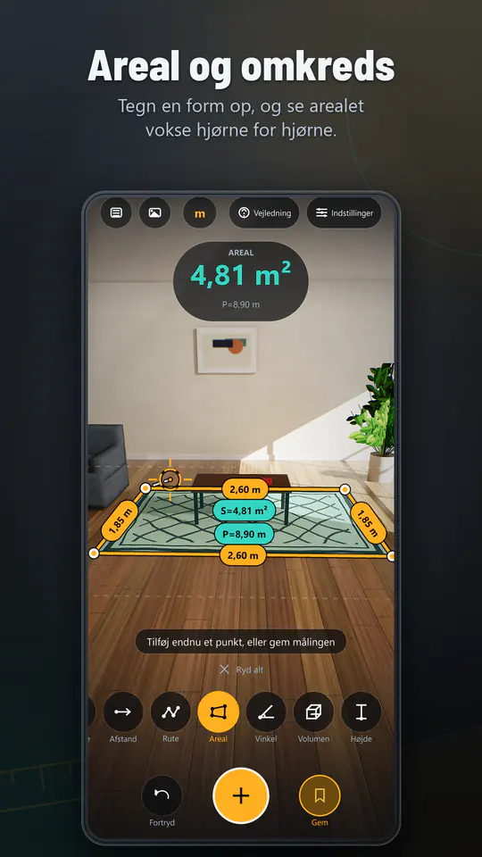 AR Ruler: 3D Målebånd: skærmbillede 2 af 4
