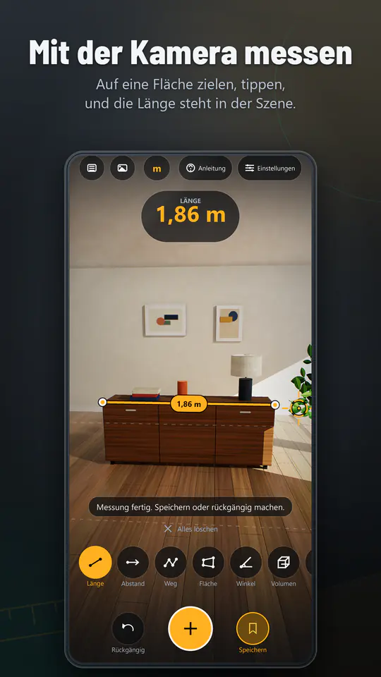 AR Ruler: 3D-Bandmaß & Messen – Screenshot 1 von 4