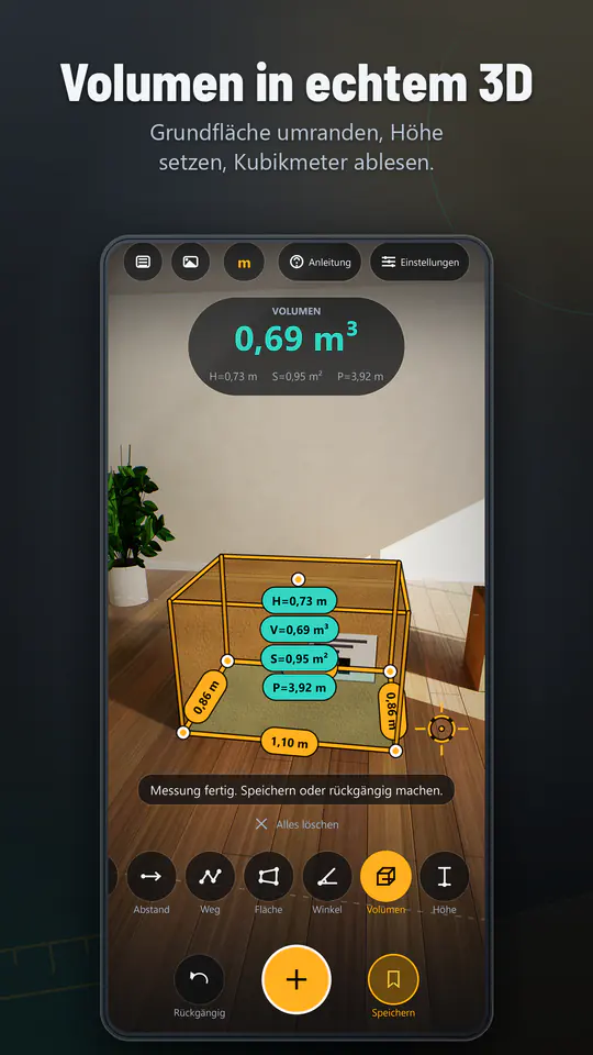 AR Ruler: 3D-Bandmaß & Messen – Screenshot 3 von 4