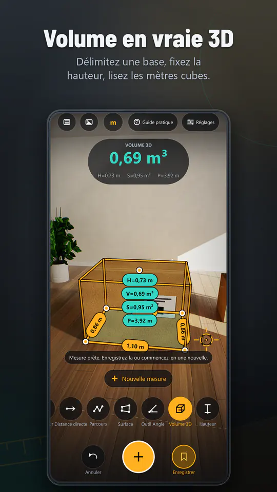 AR Ruler: Mètre Ruban 3D RA : capture d’écran 3 sur 4