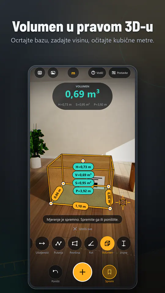 AR Ruler: 3D Metar: snimka zaslona 3 od 4