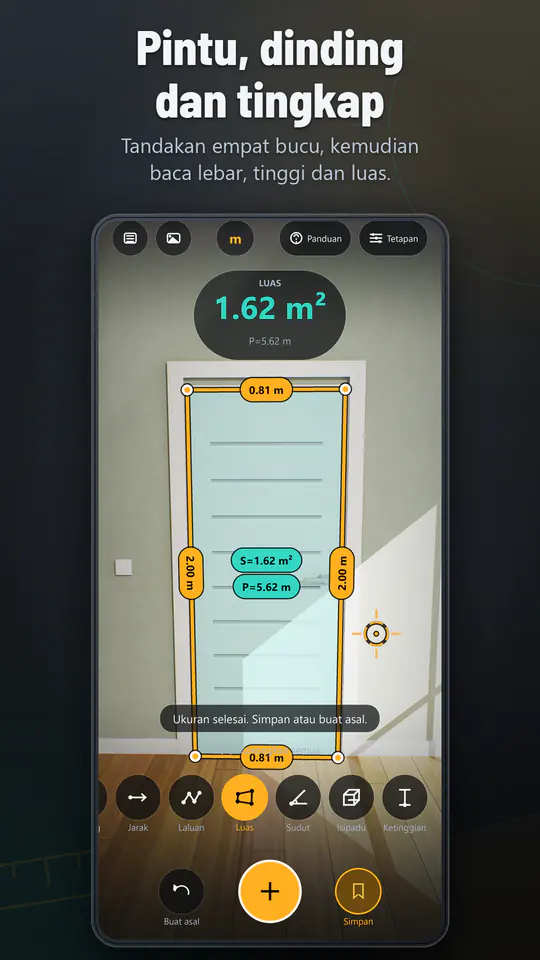 AR Ruler: Pita Pengukur 3D: tangkapan skrin 4 daripada 4