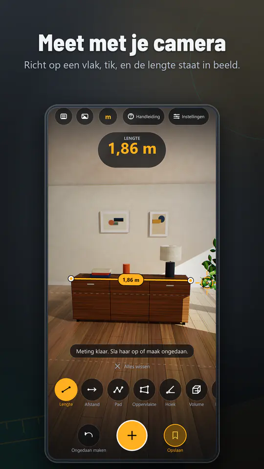 AR Ruler: 3D Rolmaat: schermafbeelding 1 van 4