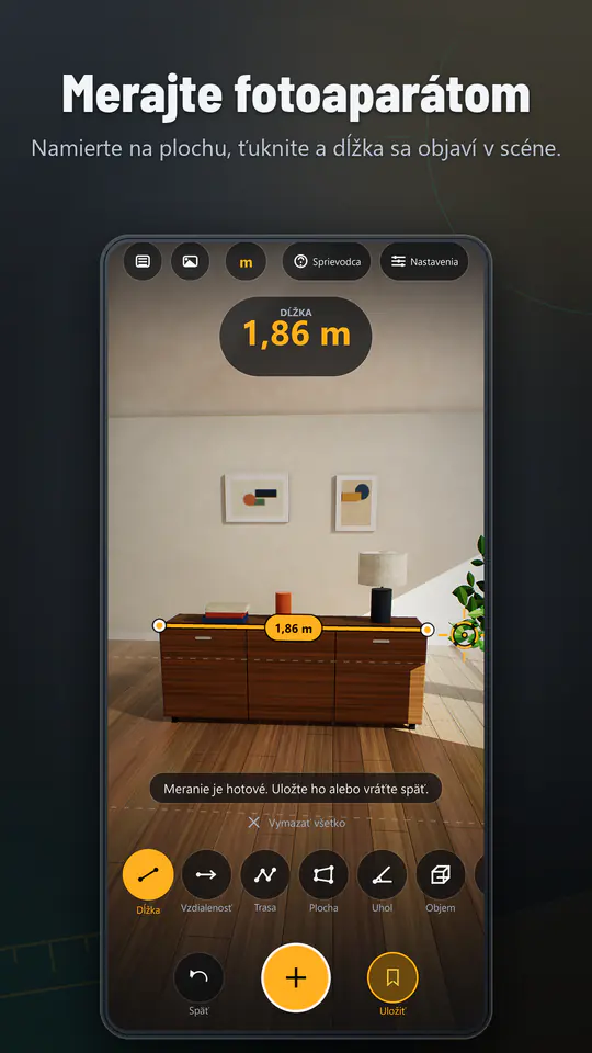 AR Ruler: 3D Meter & Meranie: snímka obrazovky 1 z 4
