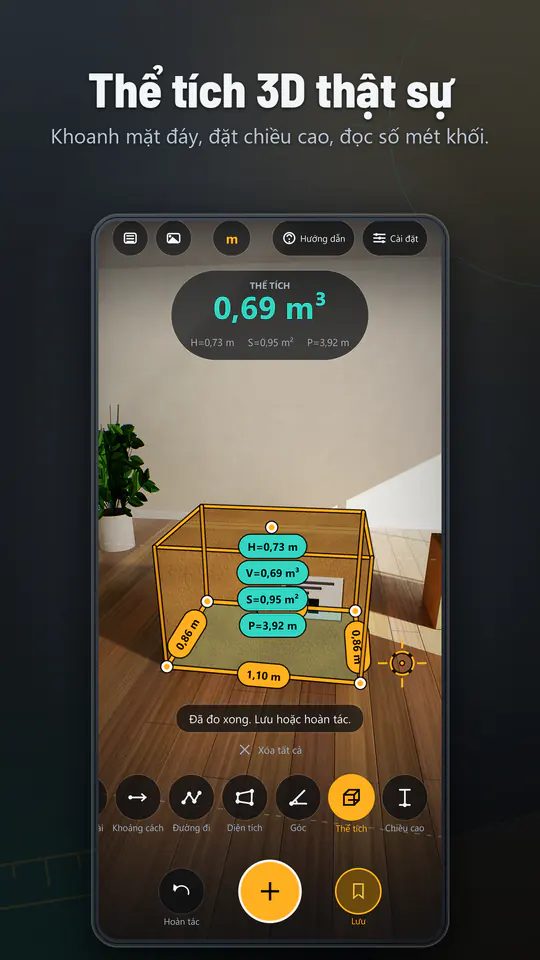 AR Ruler: Thước cuộn 3D: ảnh chụp màn hình 3/4