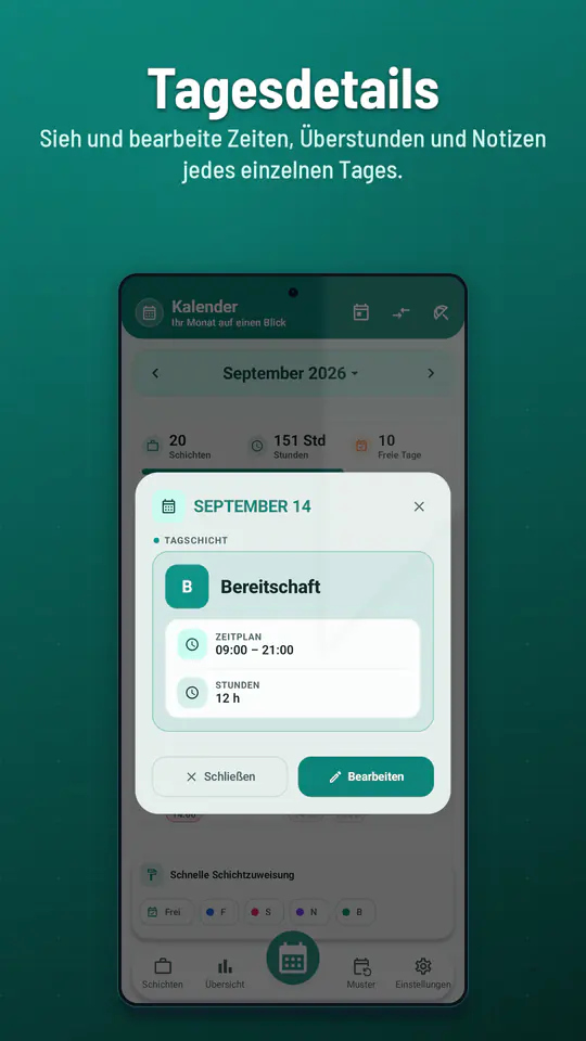 Schichtkalender – Screenshot 2 von 4