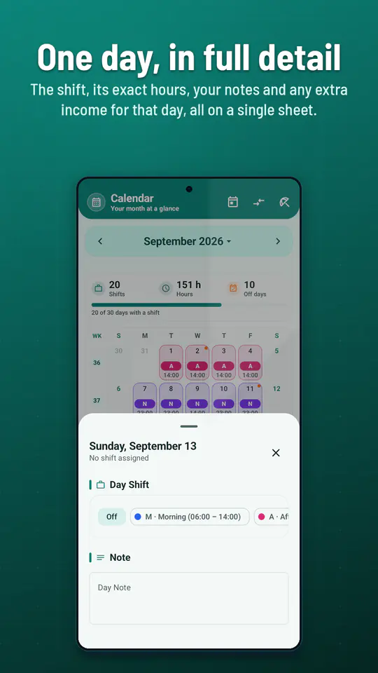 Shift Work Calendar screenshot 2 of 4