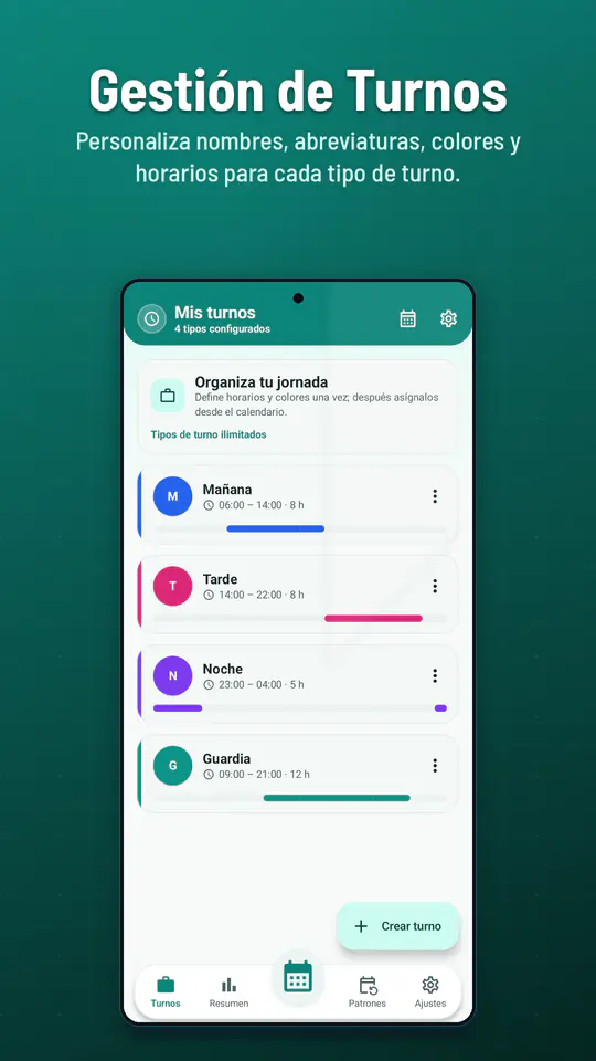 Calendario Turnos: captura 3 de 4