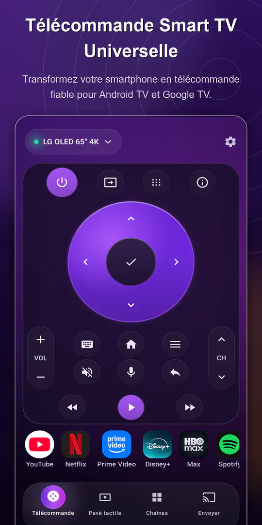 ControlTV: Télécommande Smart TV : capture d’écran 1 sur 4
