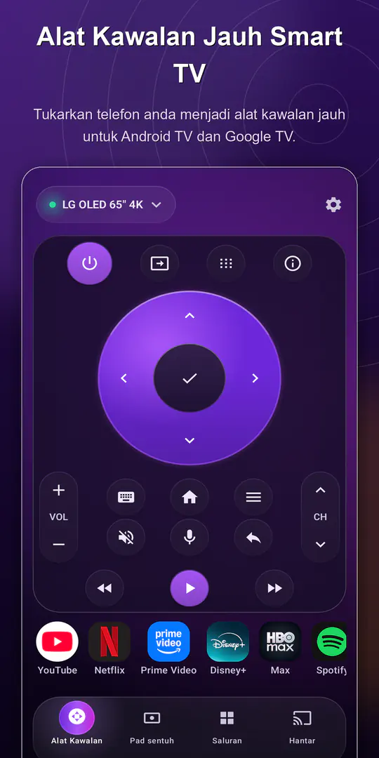 ControlTV: Alat Kawalan Smart TV: tangkapan skrin 1 daripada 4