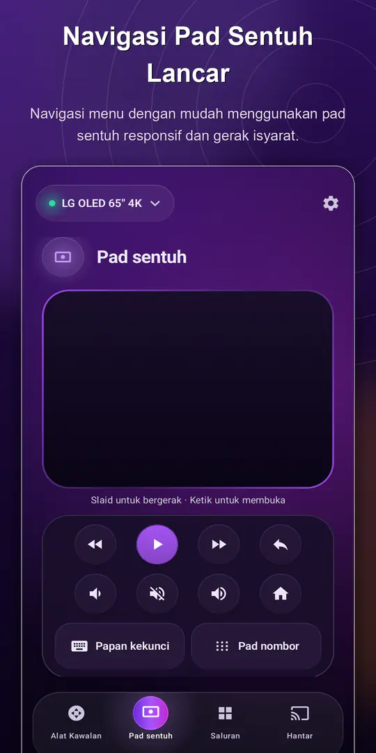 ControlTV: Alat Kawalan Smart TV: tangkapan skrin 2 daripada 4