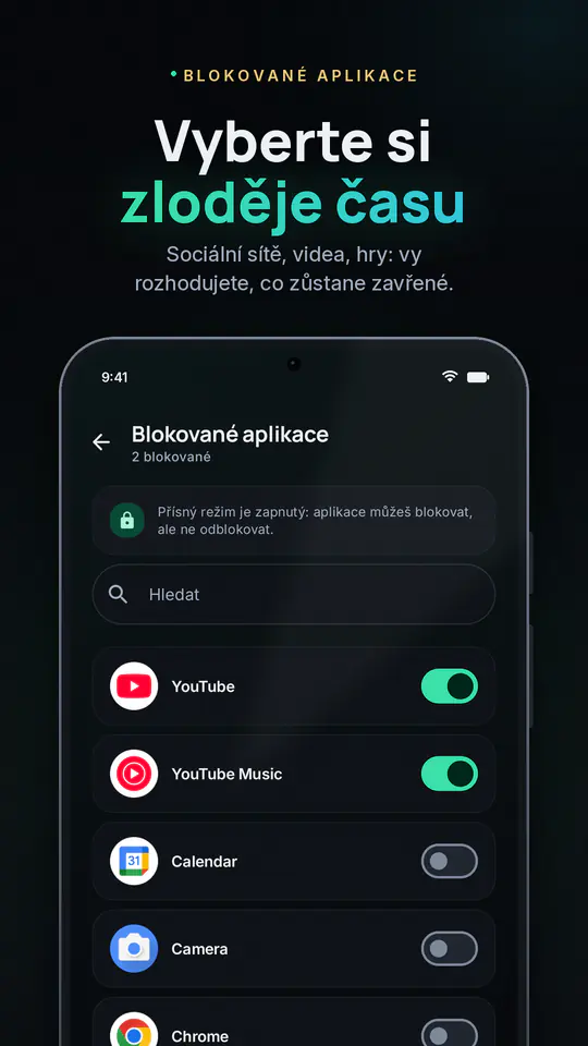 FocusBlocker: Blokuj aplikace: snímek obrazovky 3 z 4
