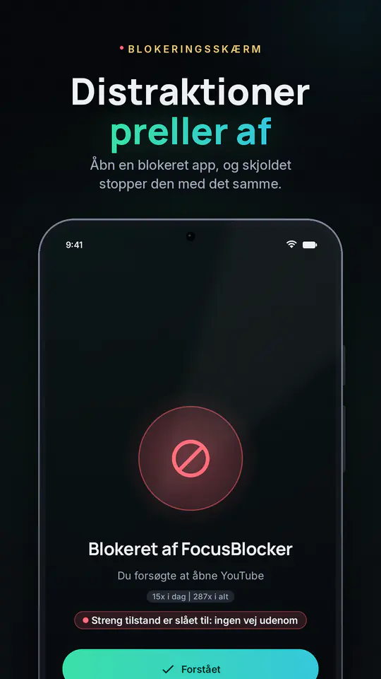 FocusBlocker: Bloker apps: skærmbillede 2 af 4