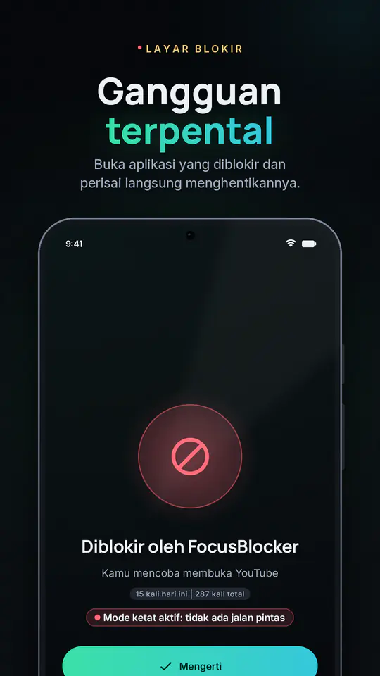 FocusBlocker: Blokir Aplikasi: tangkapan layar 2 dari 4