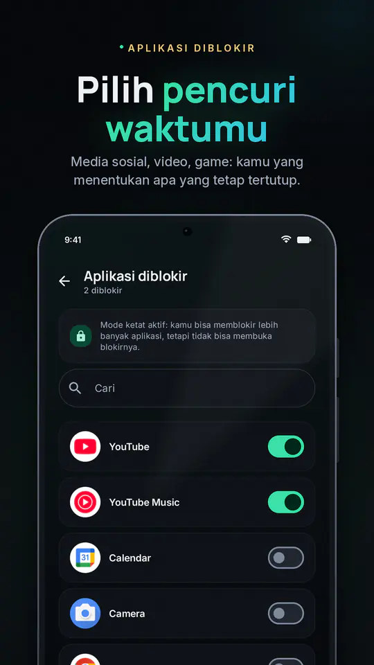 FocusBlocker: Blokir Aplikasi: tangkapan layar 3 dari 4