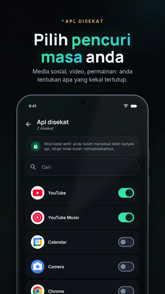 FocusBlocker: Penyekat Apl: tangkapan skrin 3 daripada 4