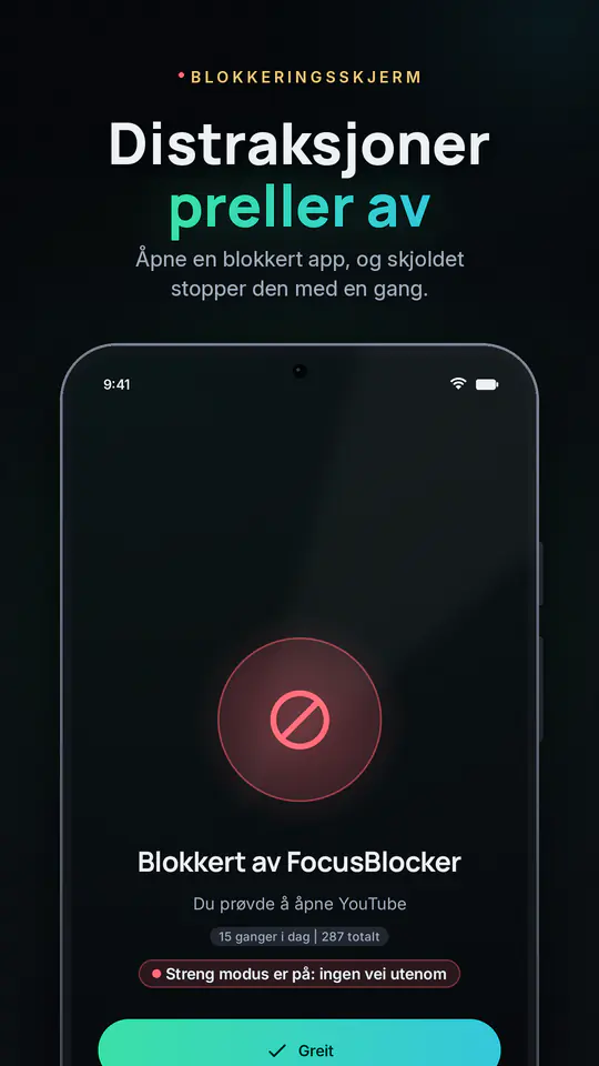 FocusBlocker: Blokker apper: skjermbilde 2 av 4