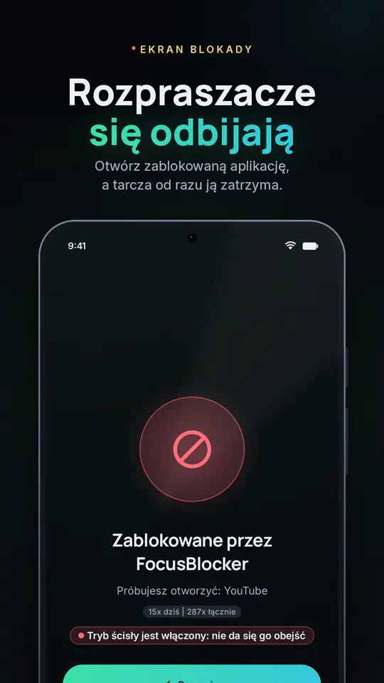 FocusBlocker: Blokuj aplikacje: zrzut ekranu 2 z 4