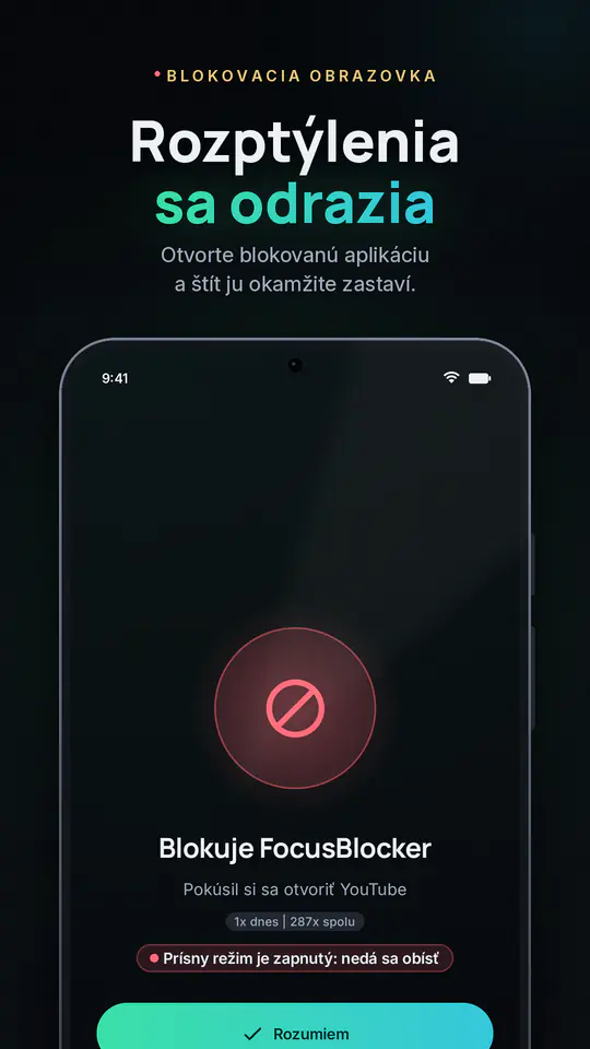 FocusBlocker: Blokuj aplikácie: snímka obrazovky 2 z 4