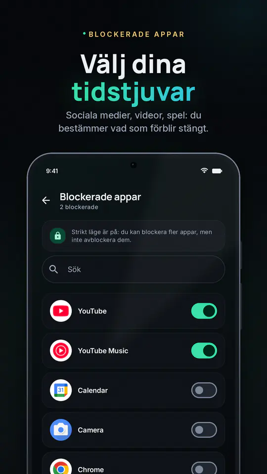 FocusBlocker: Blockera appar: skärmbild 3 av 4