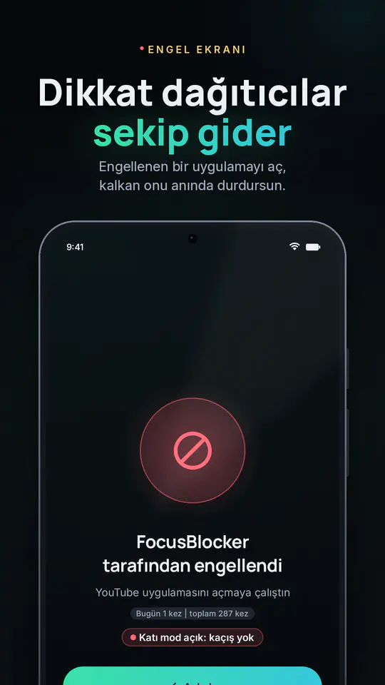 FocusBlocker: Uygulama Engelle ekran görüntüsü 2/4