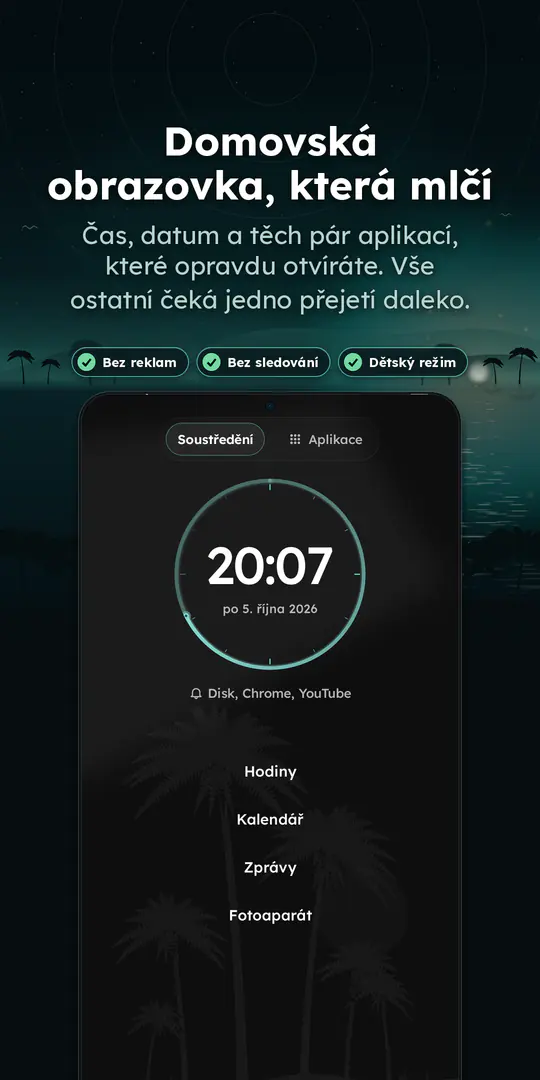 Oasis Minimalist Launcher: snímek obrazovky 1 z 4