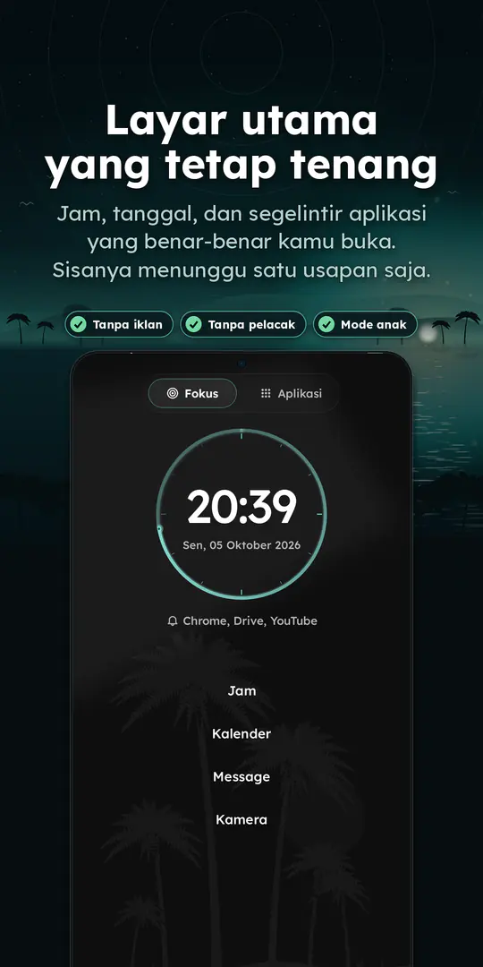 Oasis Minimalist Launcher: tangkapan layar 1 dari 4