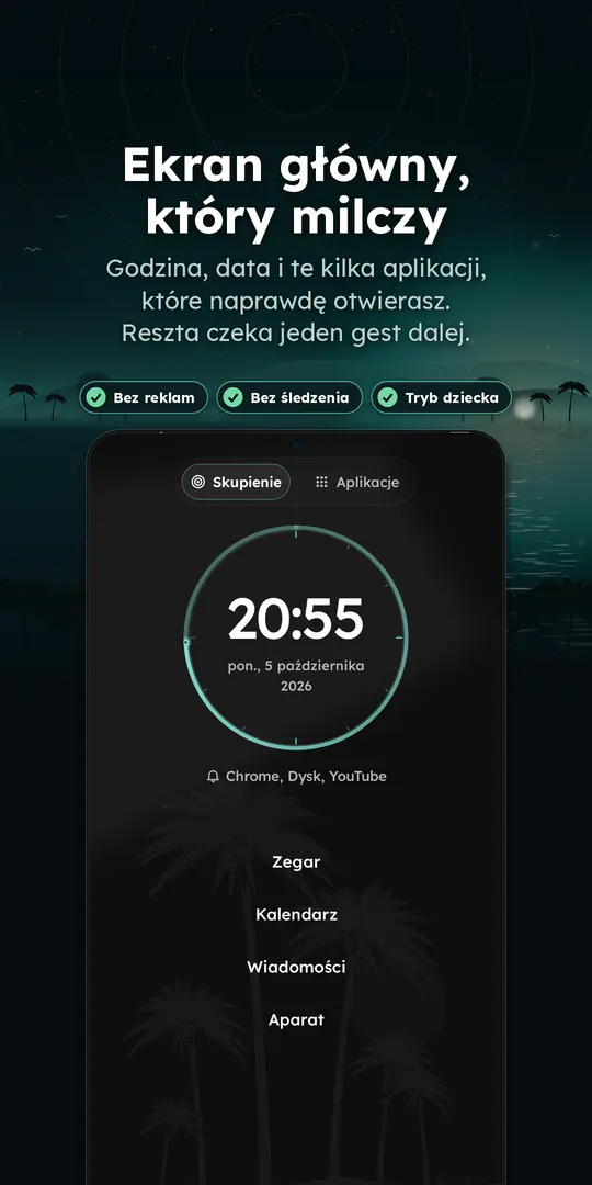 Oasis Minimalist Launcher: zrzut ekranu 1 z 4