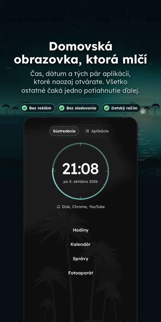 Oasis Minimalist Launcher: snímka obrazovky 1 z 4