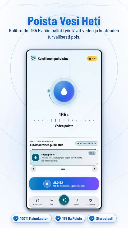 Kaiutin: Poista vesi ja pöly: kuvakaappaus 2/4