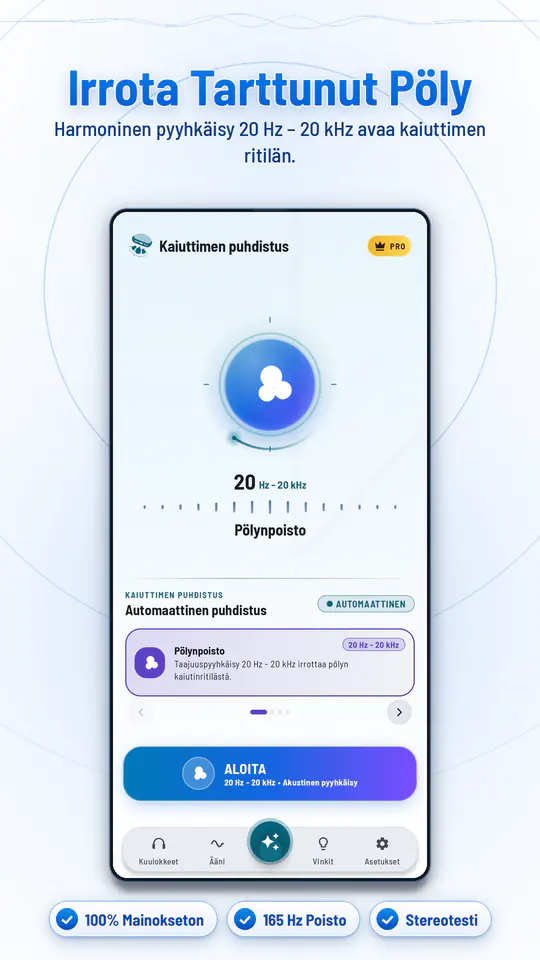 Kaiutin: Poista vesi ja pöly: kuvakaappaus 3/4