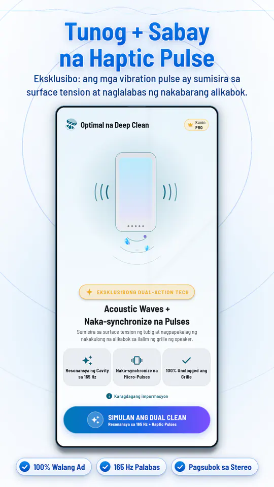 Speaker Cleaner: Tubig at Dumi: screenshot 1 ng 4